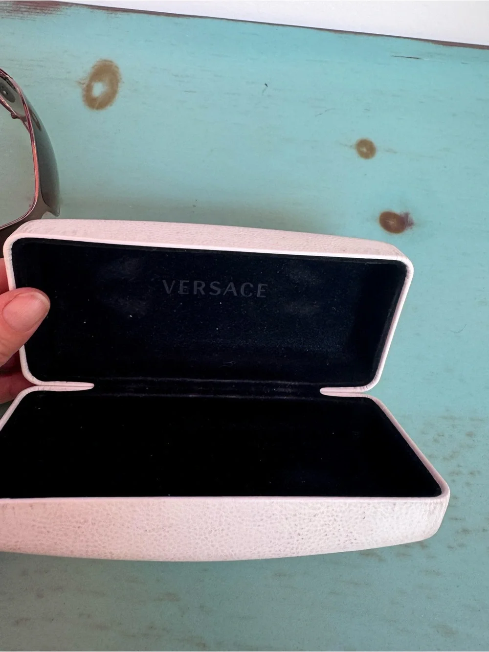 Vintage Versace Metallic Oversized Sunglasses with Brown Lenses